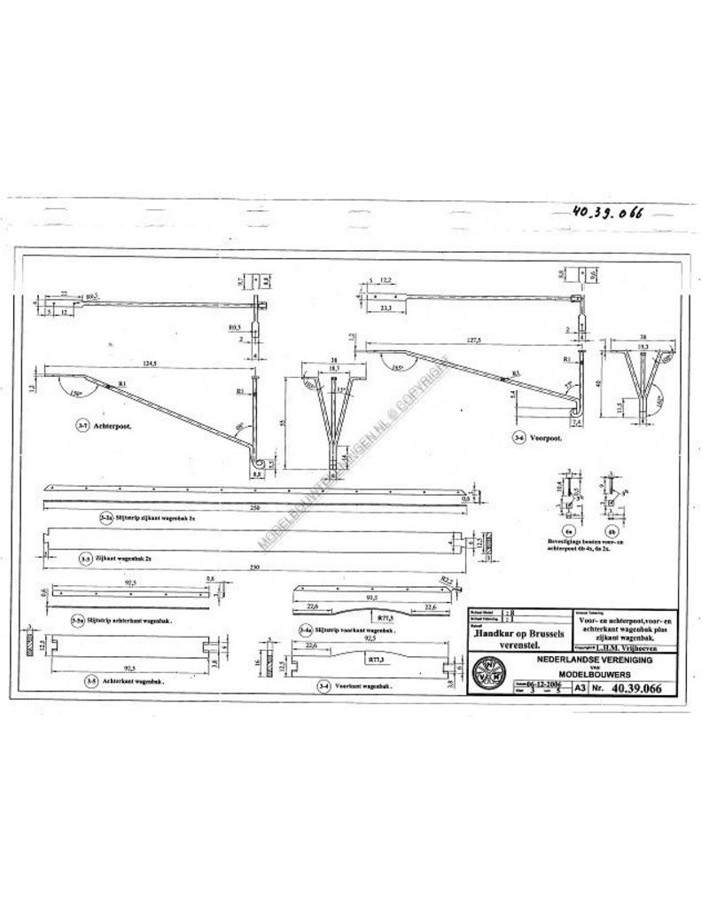 MBT Handwagen op Brussels verenstel - Bouwtekening Schaal 1 : 8 (40.39.066)