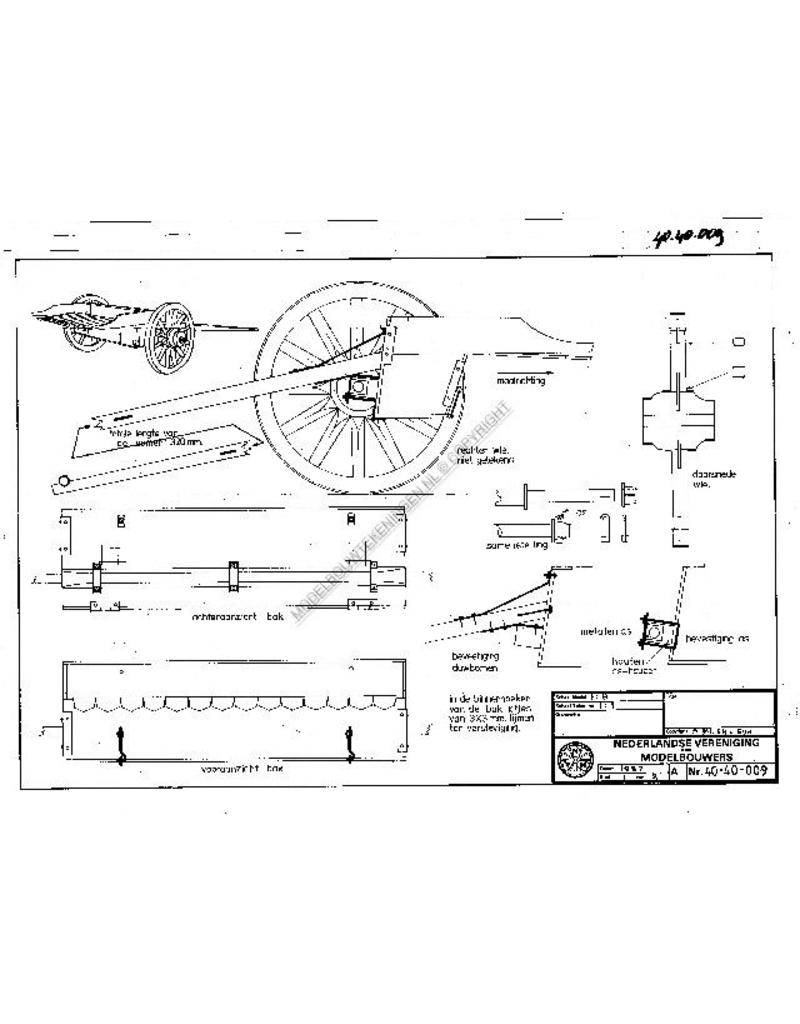 MBT Historische maaimachine - Bouwtekening Schaal 1 : 8 (40.40.009)