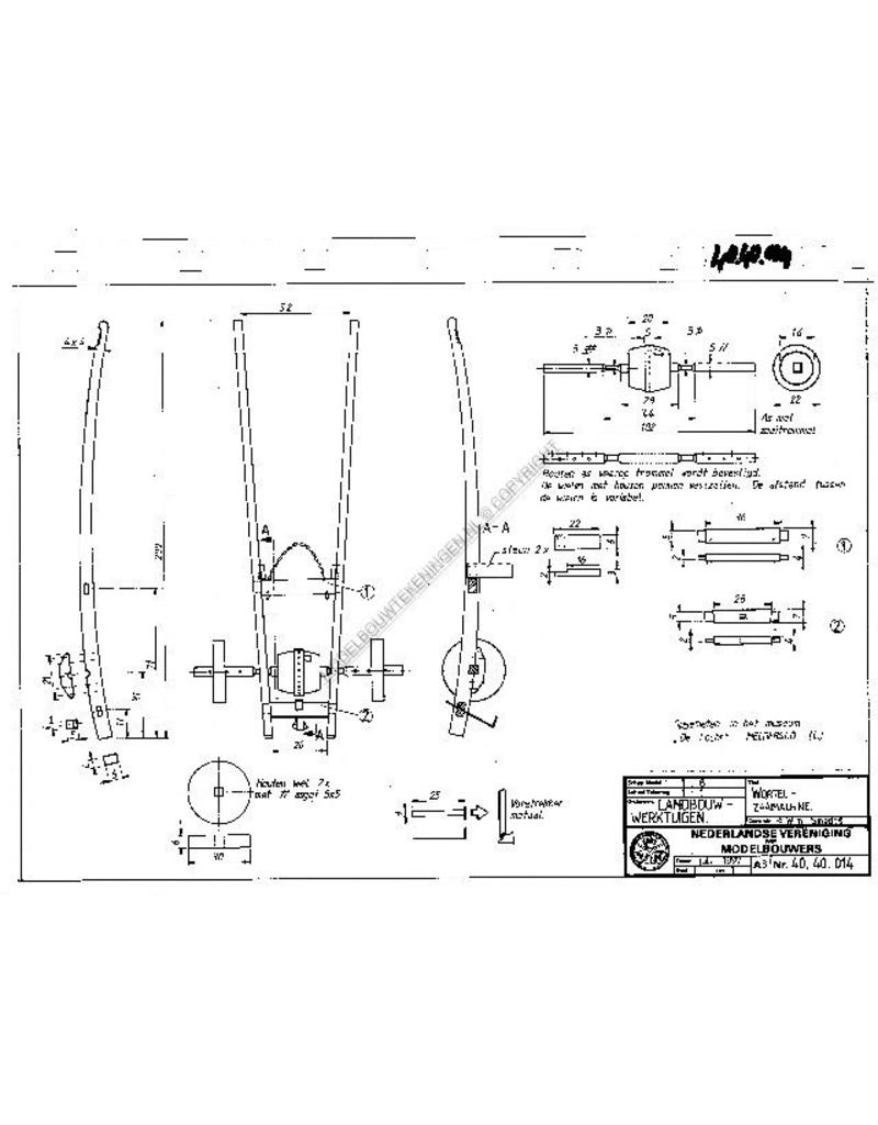 MBT Karottensämaschine - Bauzeichnung Maßstab 1 : 8 (40.40.014)
