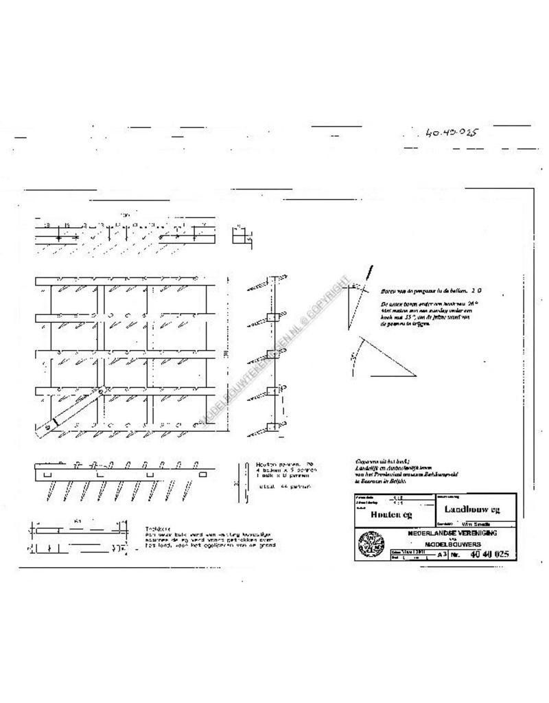 MBT Houten eg - Bouwtekening Schaal 1 : 8 (40.40.025)