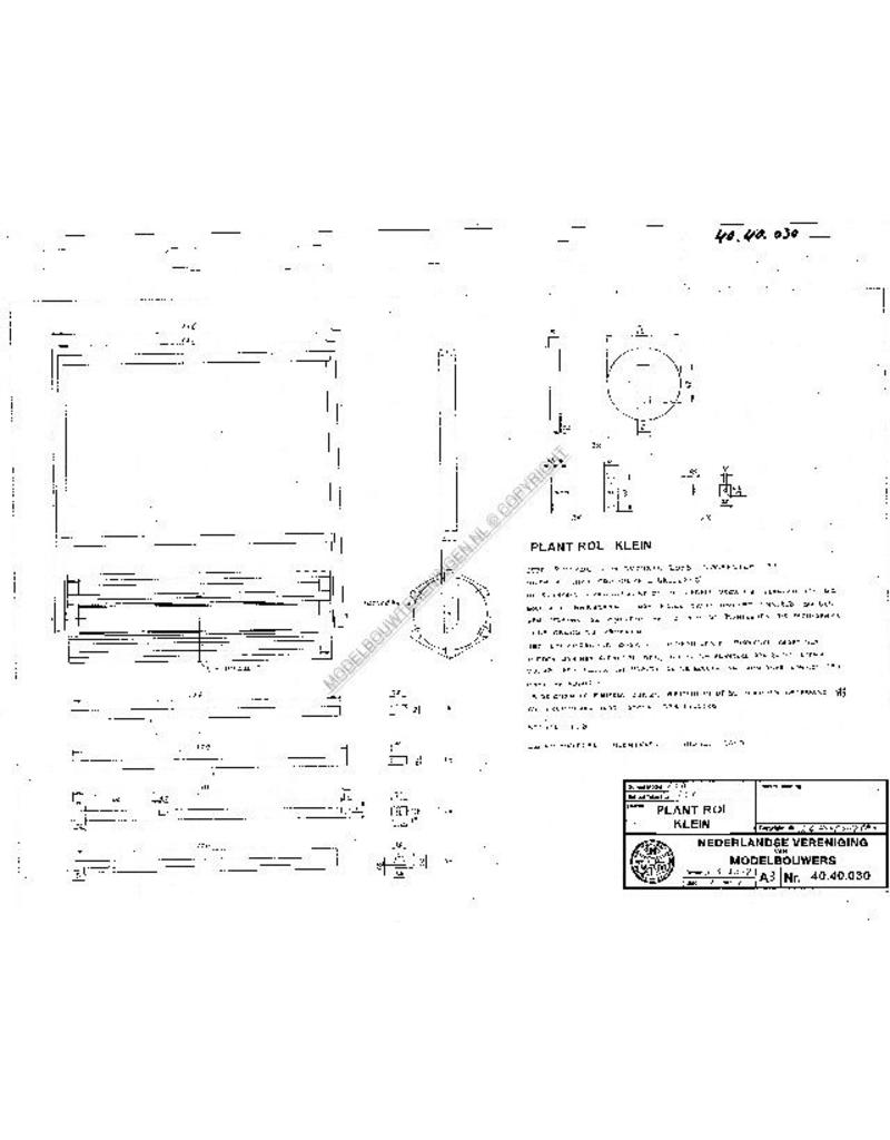 MBT Kleine Pflanzenrolle - Bauzeichnung Maßstab 1 : 8 (40.40.030)