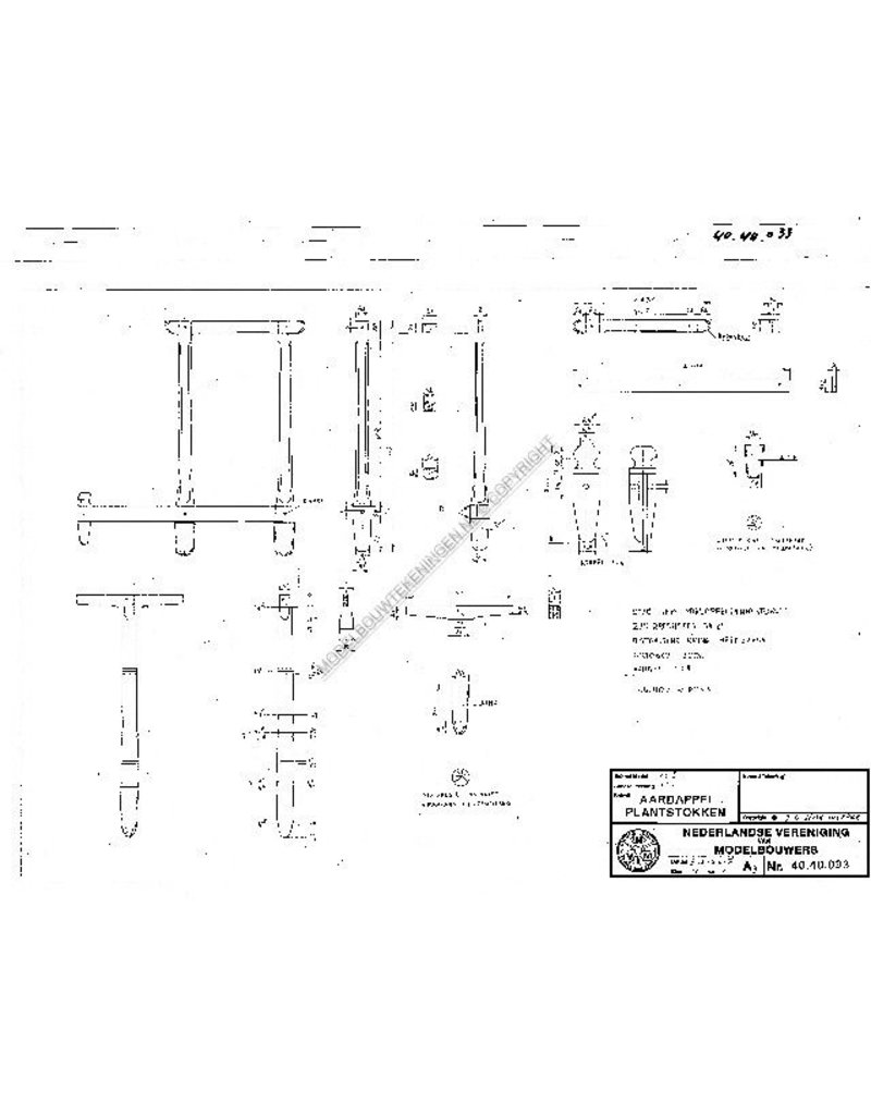 MBT Aardappelplantstokken - Bouwtekening Schaal 1 : 8 (40.40.033)