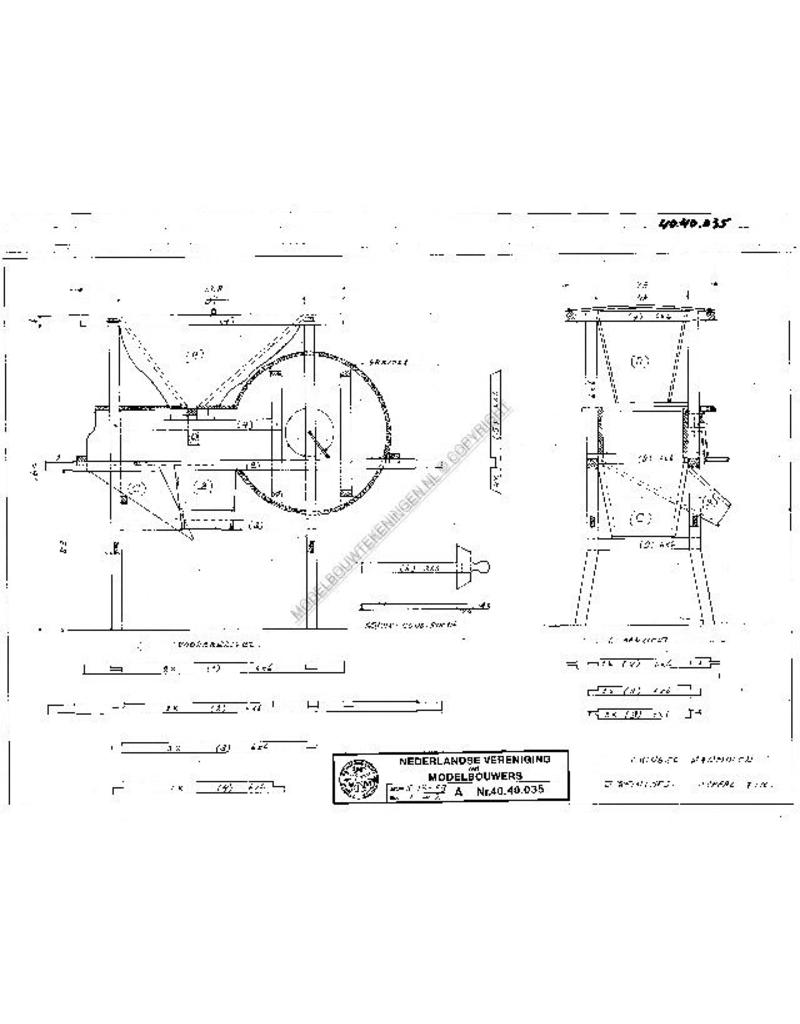 MBT Wanmolen uit China - Bouwtekening Schaal 1 : 8 (40.40.035)