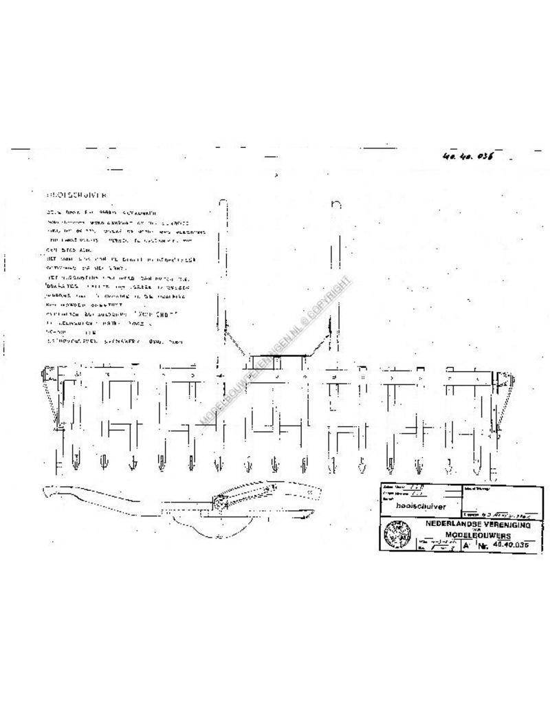 MBT Hooischuiver - Bouwtekening Schaal 1 : 8 (40.40.036)