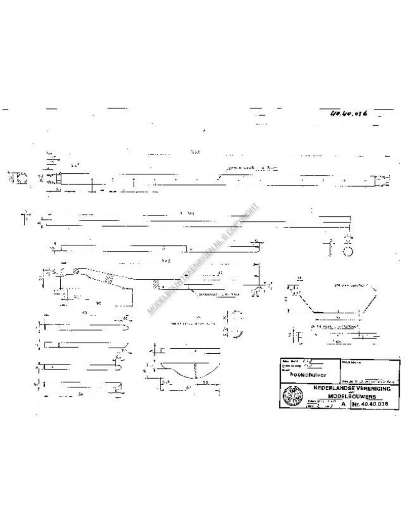MBT Hooischuiver - Bouwtekening Schaal 1 : 8 (40.40.036)