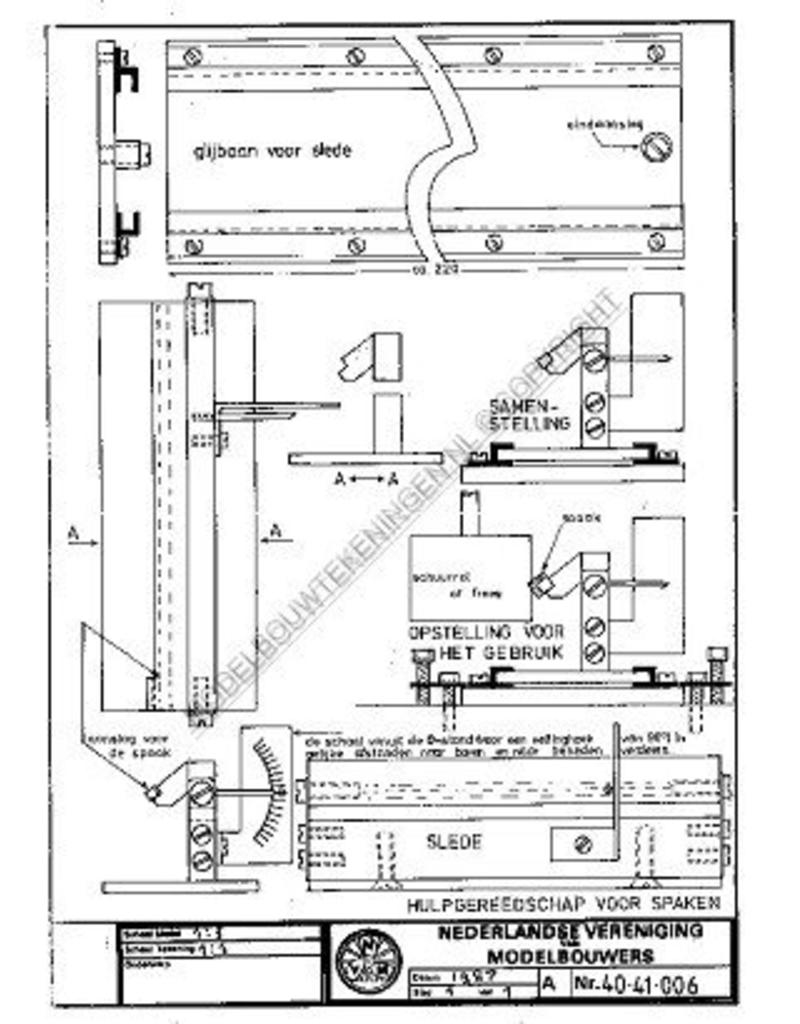 MBT Speichen-Hilfswerkzeug - Bauzeichnung Maßstab 1 : 8 (40.41.006)