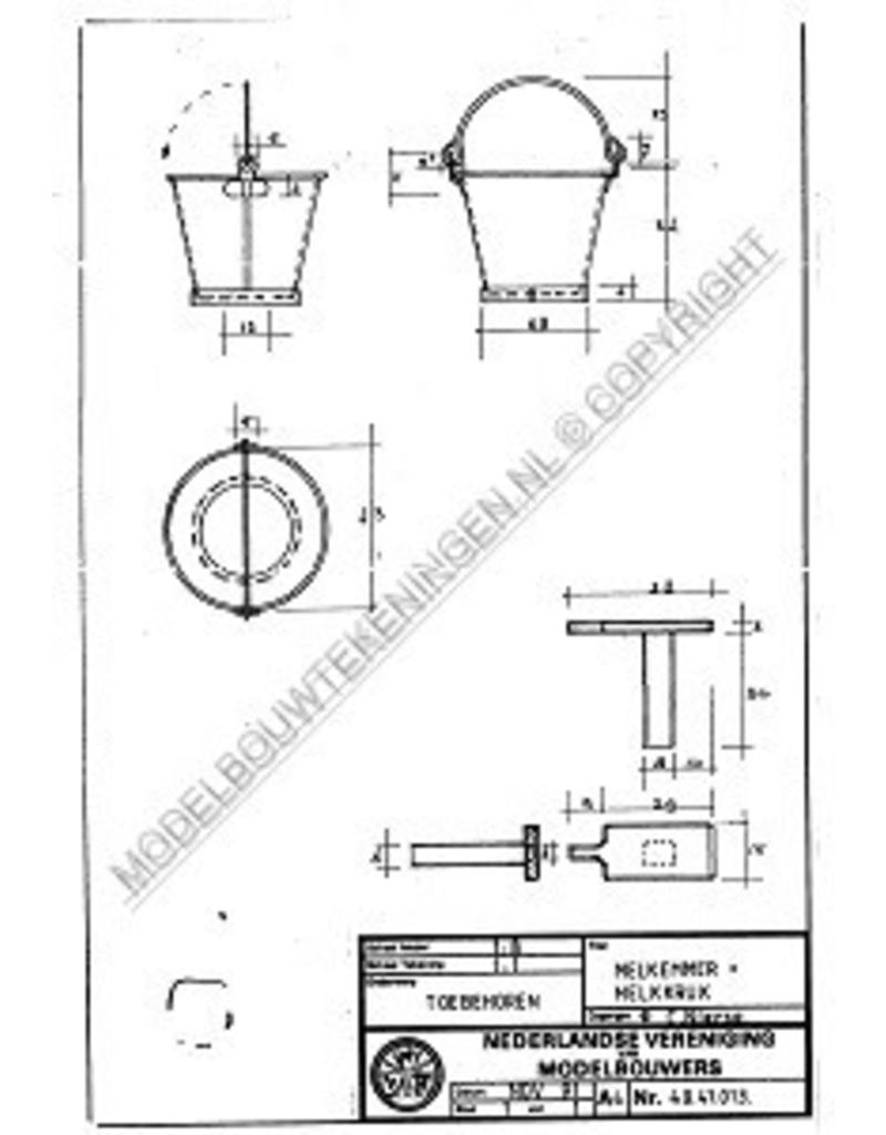 MBT Melkemmer en melkkruk - Bouwtekening Schaal 1 : 8 (40.41.013)