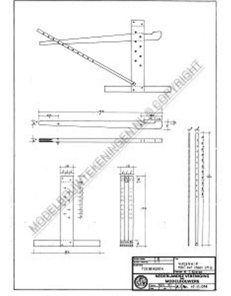 NVM 40.41.014 wagenwip, hout met stalen strip