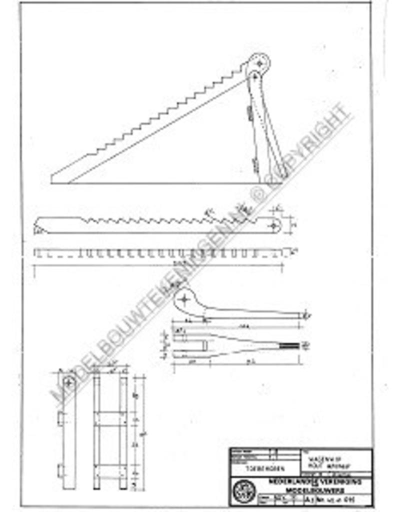 MBT Wagenwip, hout "automaat" - Bouwtekening Schaal 1 : 8 (40.41.015)