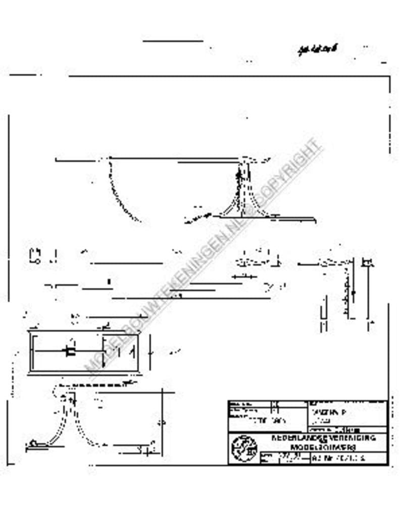 MBT Wagenwip, staal - Bouwtekening Schaal 1 : 8 (40.41.016)
