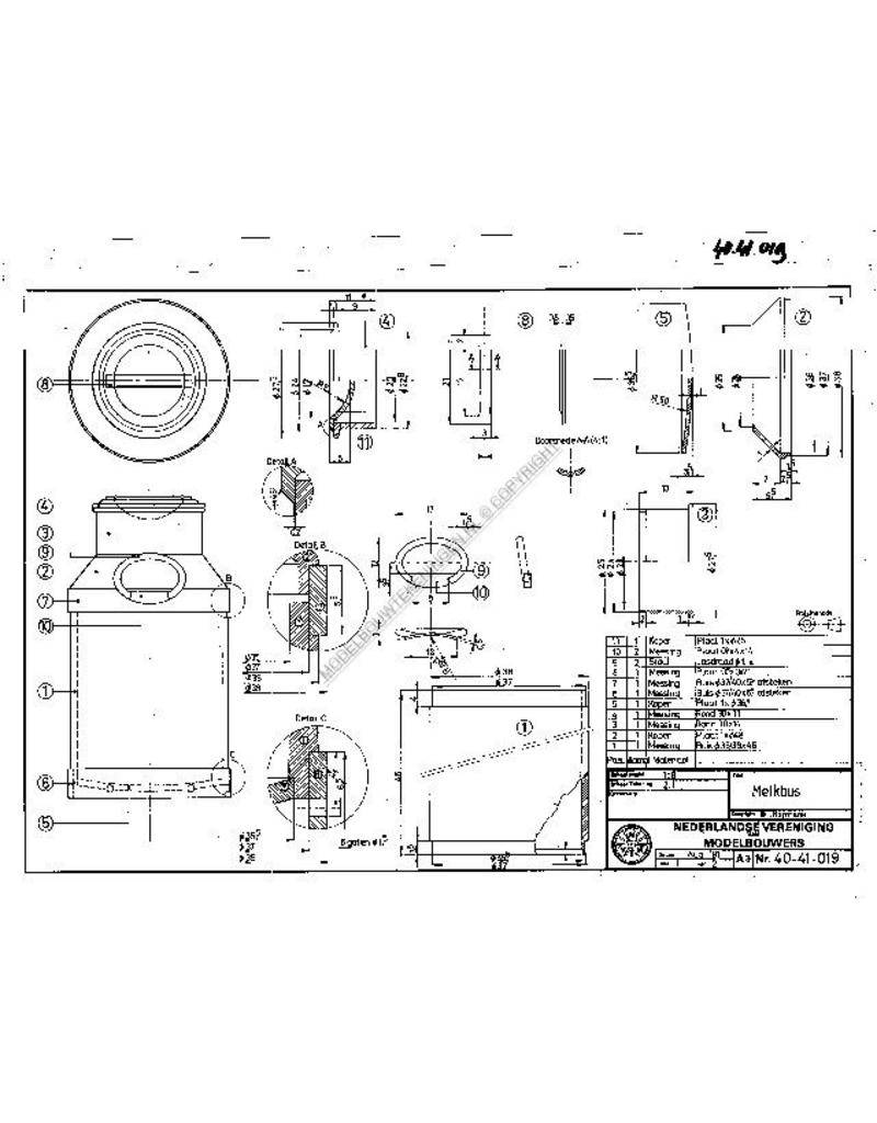 NVM 40.41.019 melkbus en gereedschappen