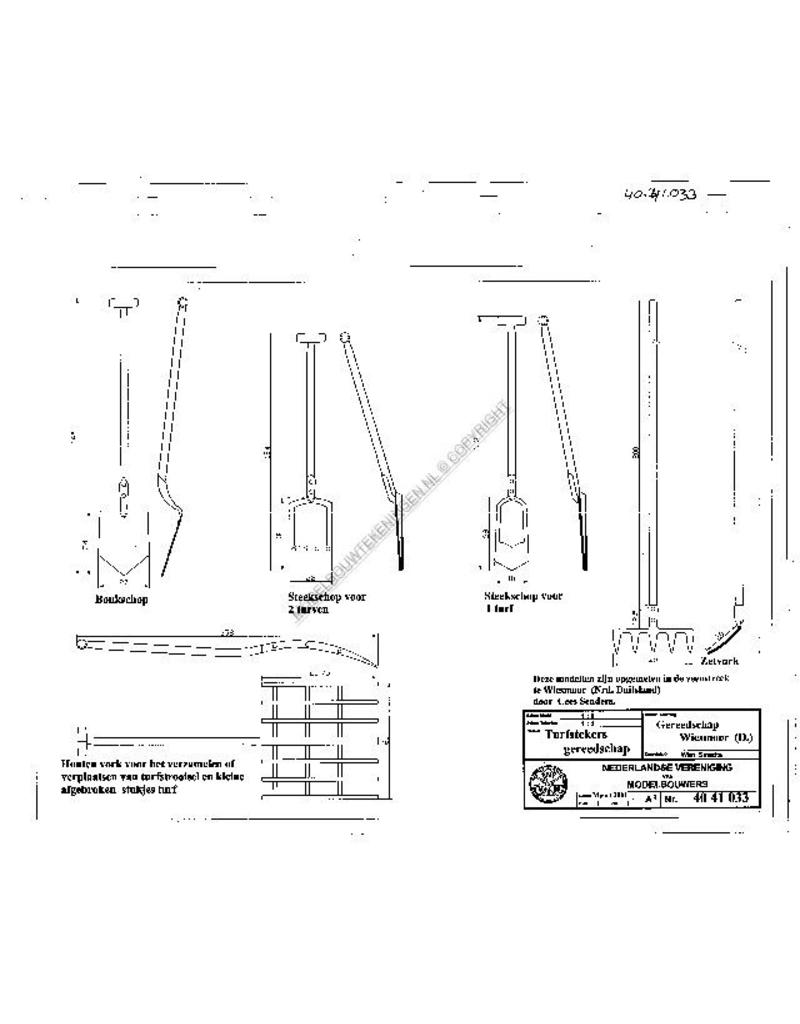 MBT Turfstekersgereedschap - Bouwtekening Schaal 1 : 8 (40.41.033)