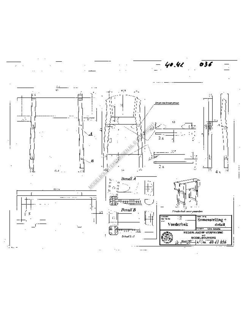 MBT Voederbak - Bouwtekening Schaal 1 : 8 (40.41.036)
