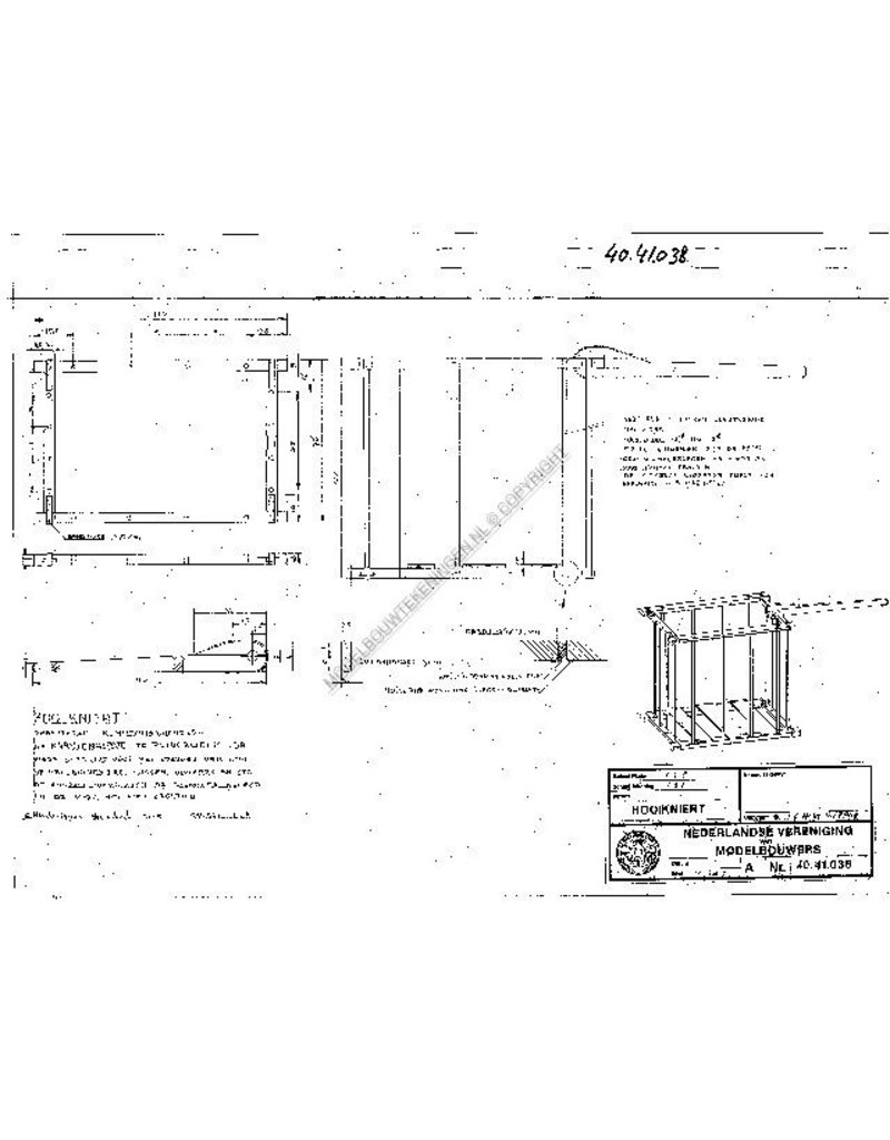 MBT Hooikniert - Bouwtekening Schaal 1 : 8 (40.41.038)