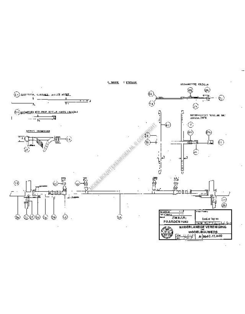 MBT Paardentuig voor zware tractie - Bouwtekening Schaal 1 : 8 (40.41.040)