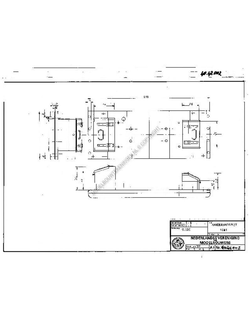 MBT Handfeuerspritze 1881 - Bauzeichnung Maßstab 1 : 8 (40.42.002)