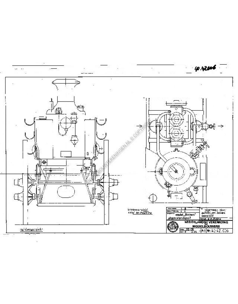 MBT Bikkers stoombrandspuit - Bouwtekening Schaal 1 : 8 (40.42.006)
