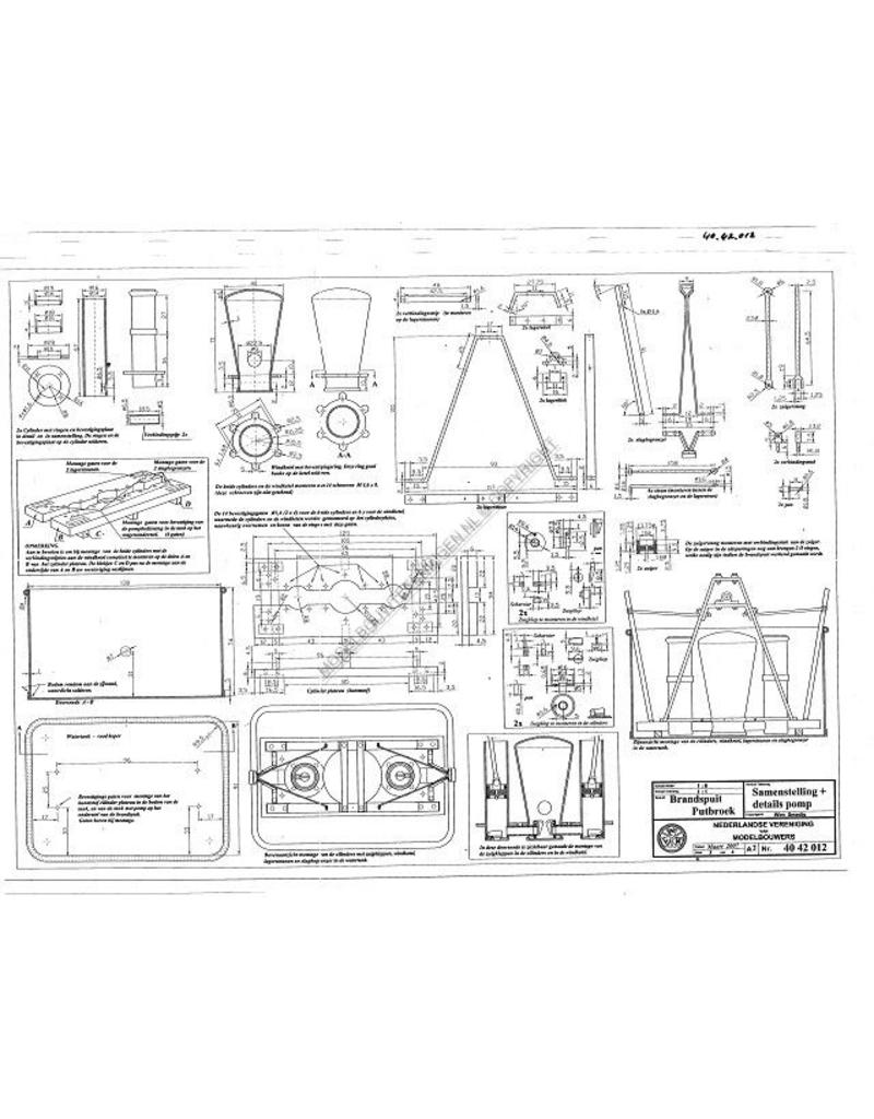 MBT Brandspuit uit Putbroek - Bouwtekening Schaal 1 : 8 (40.42.012)