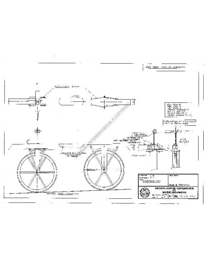 MBT Houten loopfiets - Bouwtekening Schaal 1 : N/A (40.43.009)
