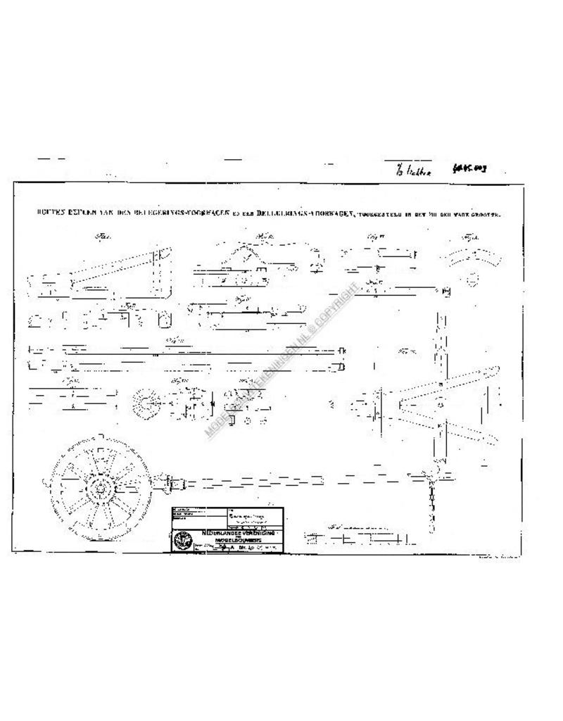 MBT Belegeringsaffuit en voorwagen - Bouwtekening Schaal 1 : 10 (40.45.009)