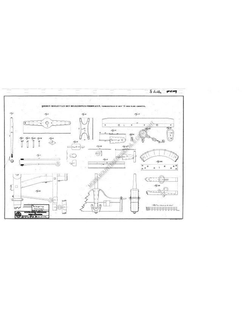 MBT Belegeringsaffuit en voorwagen - Bouwtekening Schaal 1 : 10 (40.45.009)