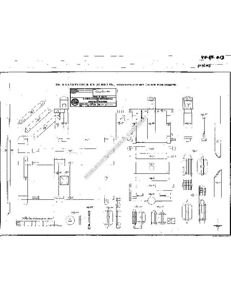 MBT Kaapstander - Bouwtekening Schaal 1 : 10 (40.45.013)