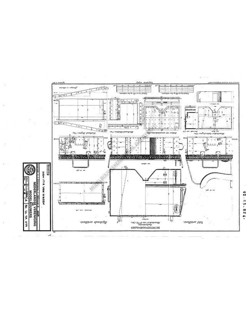 MBT Voorraad munitiewagen - Bouwtekening Schaal 1 : N/A (40.45.024)