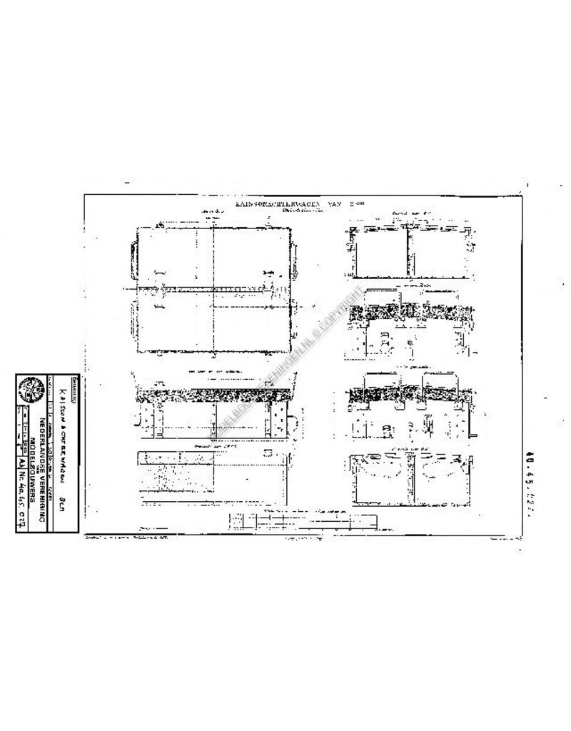 MBT Kaisson achterwagen van 8cm - Bouwtekening Schaal 1 : N/A (40.45.027)