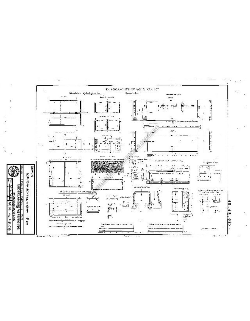 MBT Kaisson achterwagen van 8cm - Bouwtekening Schaal 1 : N/A (40.45.027)