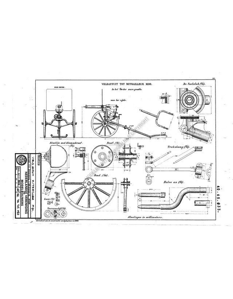 MBT 40.45.033 field mount for machine gun m90