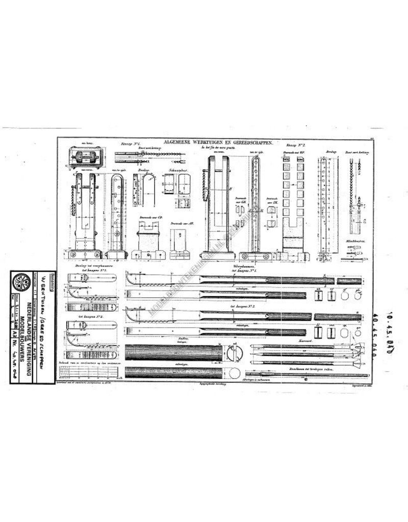MBT Allgemeine Werkzeuge und Geräte - Bauzeichnung Maßstab 1 : N/A (40.45.040)