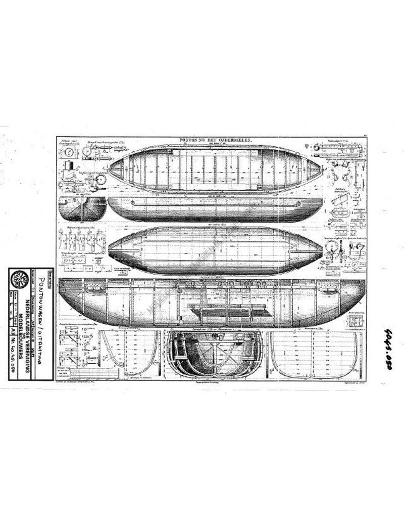 MBT Pontonwagen met uitrusting (nr.1) - Bouwtekening Schaal 1 : N/A (40.45.050)