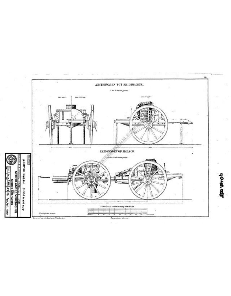 MBT Achterwagen tot smidswagen - Bouwtekening Schaal 1 : N/A (40.45.055)