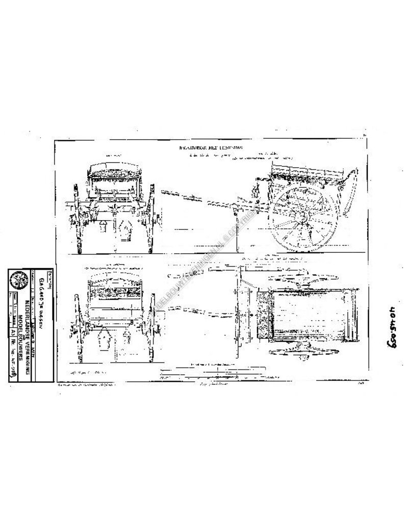 MBT Bagaadjekar met uitrusting - Bouwtekening Schaal 1 : N/A (40.45.059)