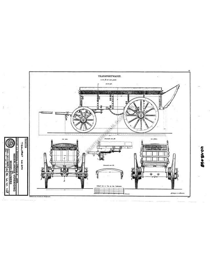 MBT Transportwagen - Bouwtekening Schaal 1 : N/A (40.45.068)