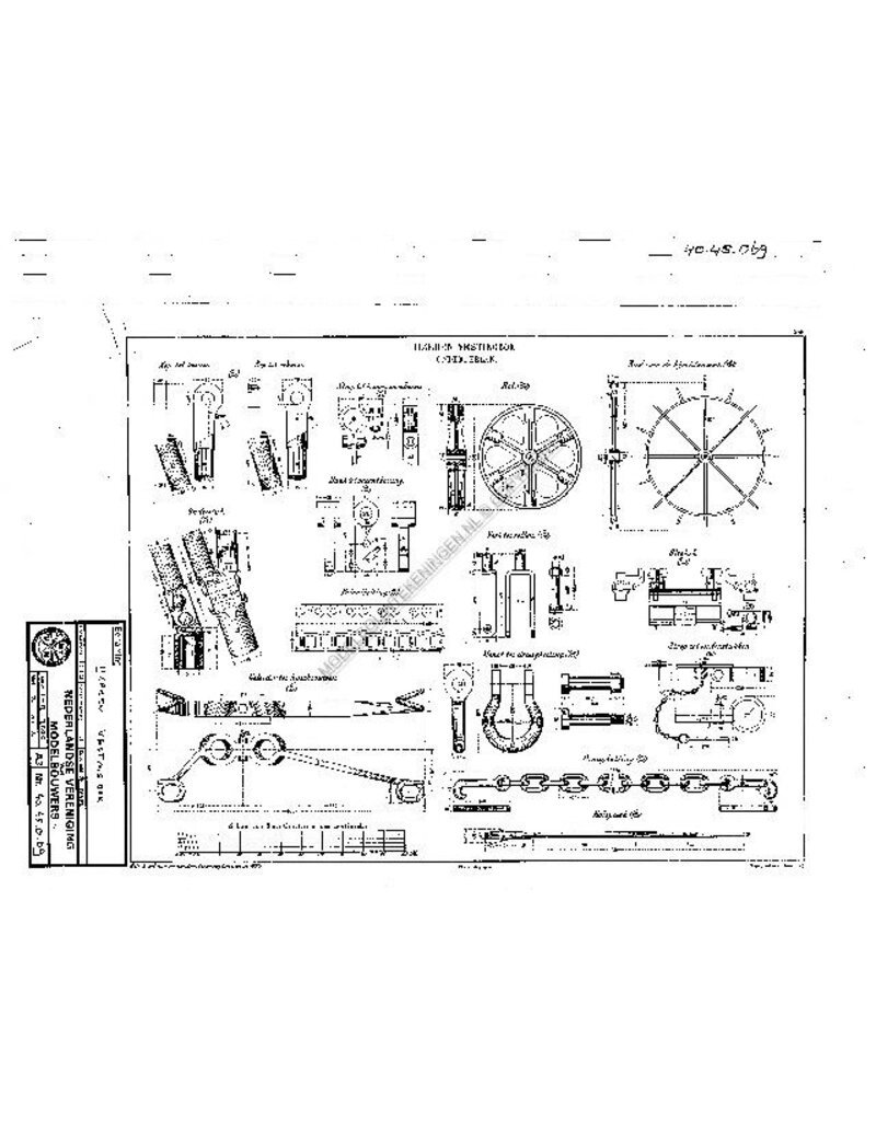 MBT Ijzeren vestingblok - Bouwtekening Schaal 1 : N/A (40.45.069)