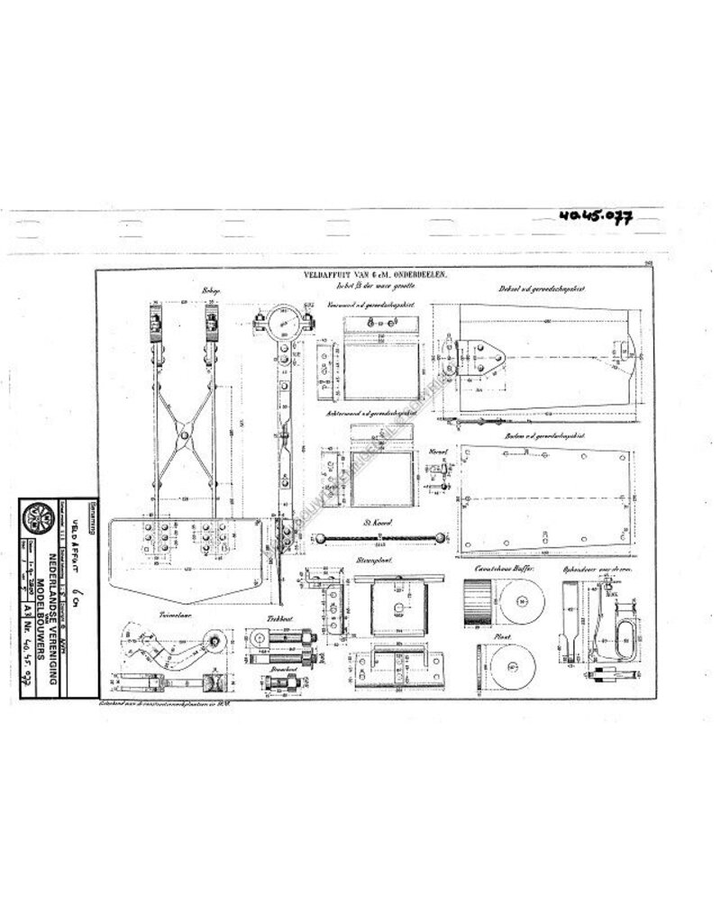 MBT Feldgeschütz 6cm - Bauzeichnung Maßstab 1 : N/A (40.45.077)