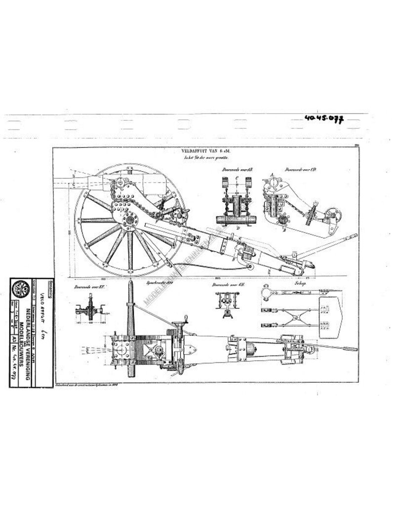 MBT Veldaffuit 6cm - Bouwtekening Schaal 1 : N/A (40.45.077)