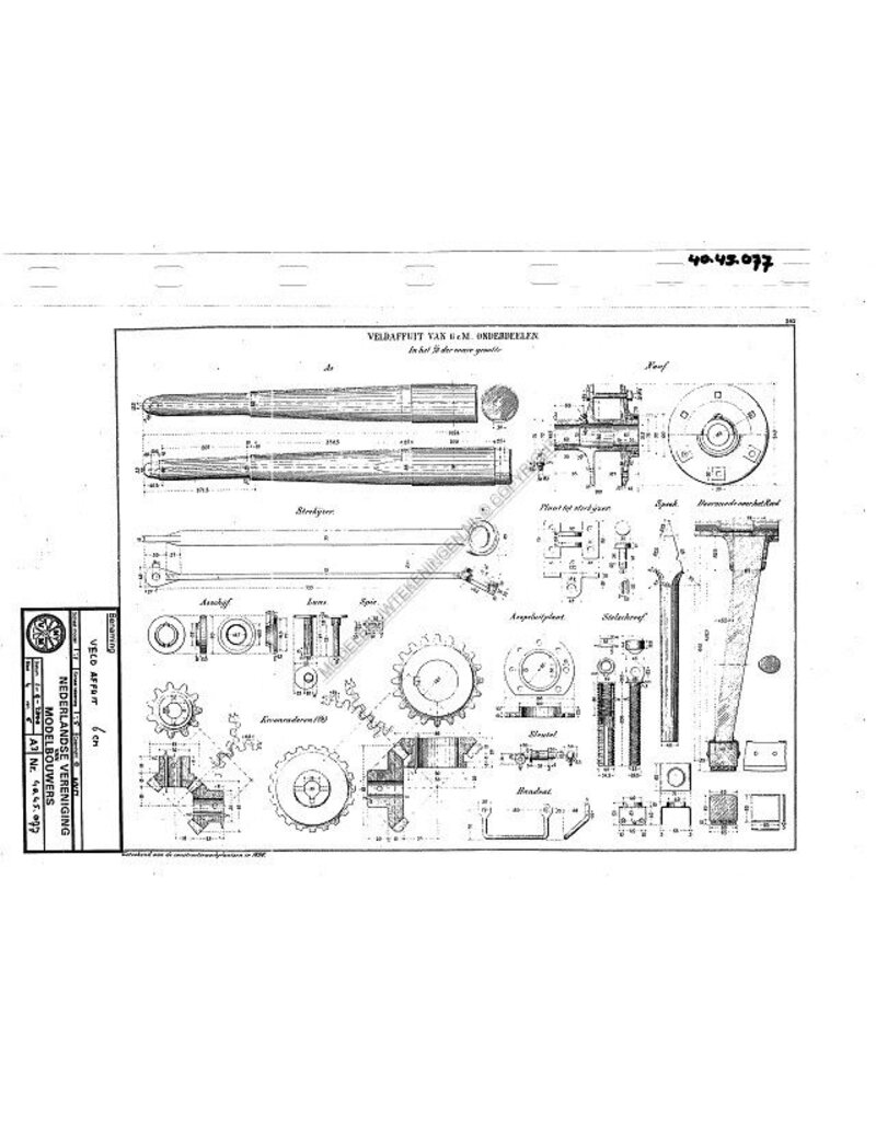 MBT Veldaffuit 6cm - Bouwtekening Schaal 1 : N/A (40.45.077)