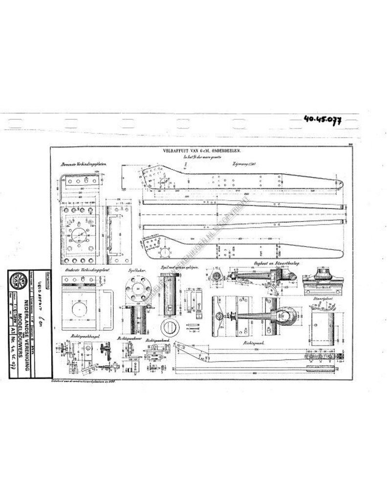 MBT Veldaffuit 6cm - Bouwtekening Schaal 1 : N/A (40.45.077)