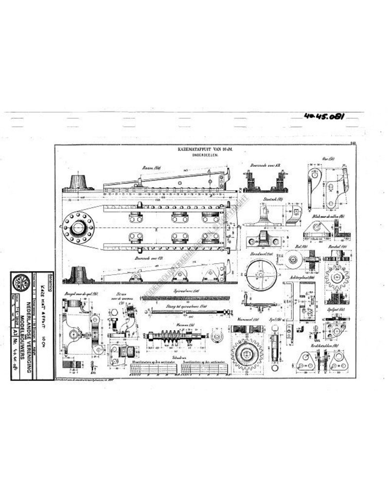MBT 40.45.081 Kasemattenlafette 10cm