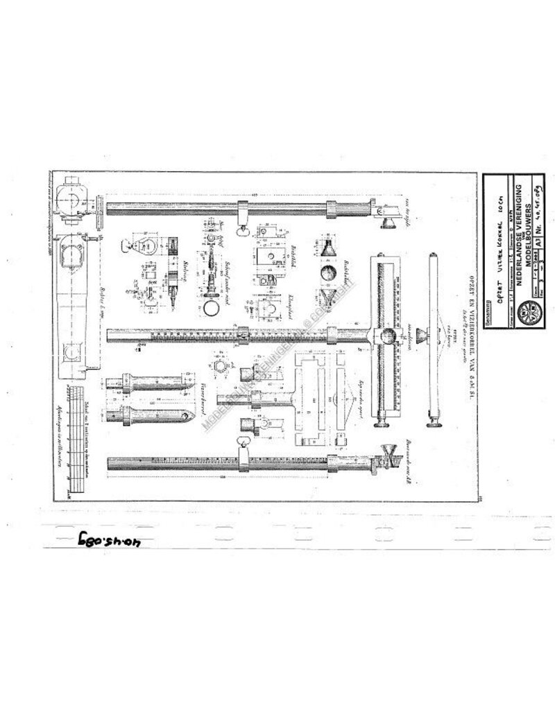 MBT Opzet en vizierkorrels - Bouwtekening Schaal 1 : N/A (40.45.089)