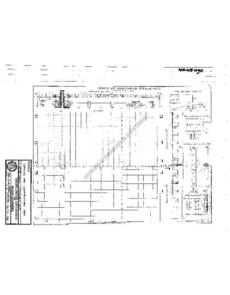 MBT Bedding met hydraulische rem - Bouwtekening Schaal 1 : N/A (40.45.090)
