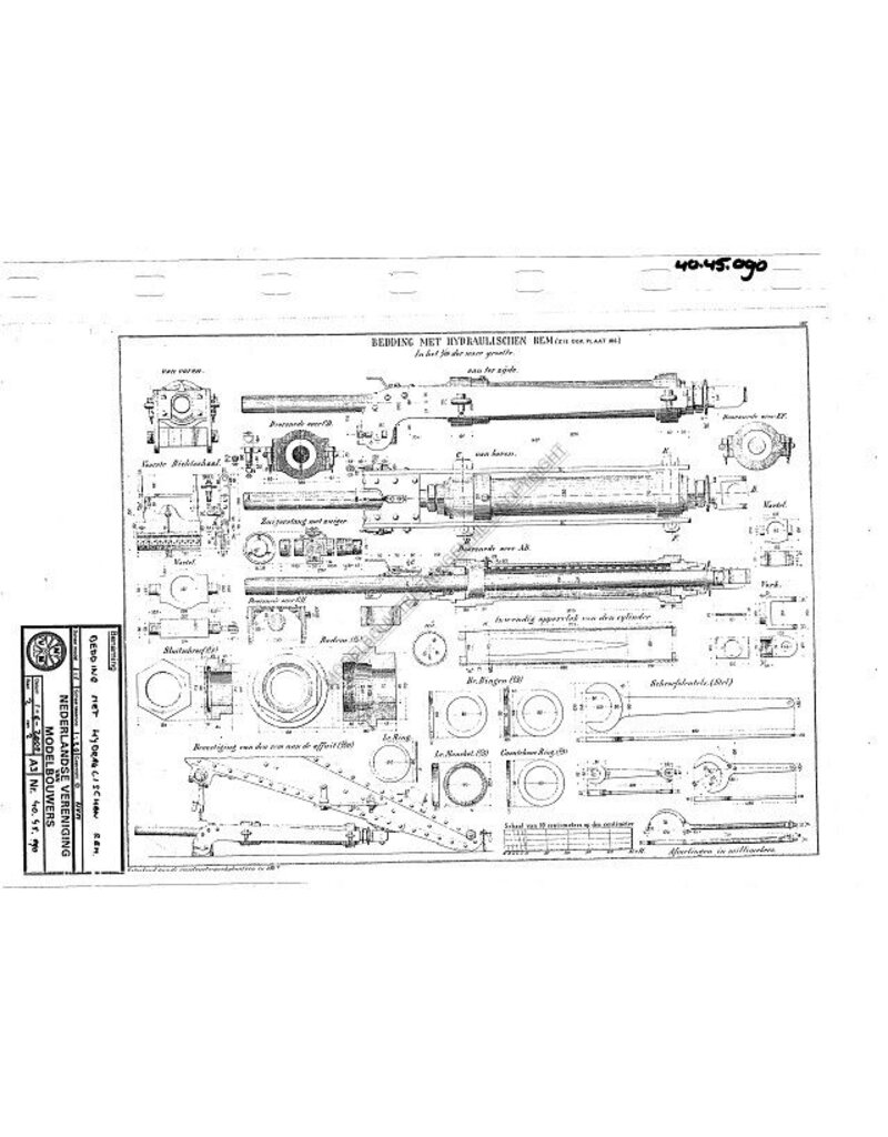 MBT Bedding met hydraulische rem - Bouwtekening Schaal 1 : N/A (40.45.090)