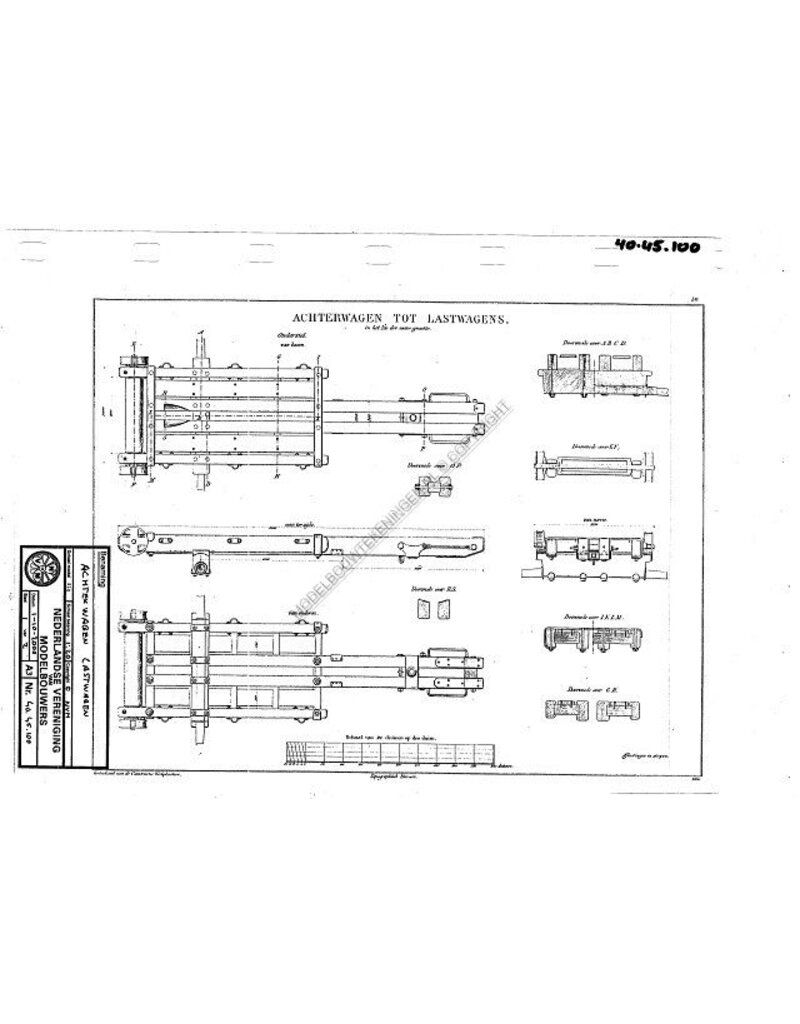 MBT Achter lastwagen - Bouwtekening Schaal 1 : N/A (40.45.100)