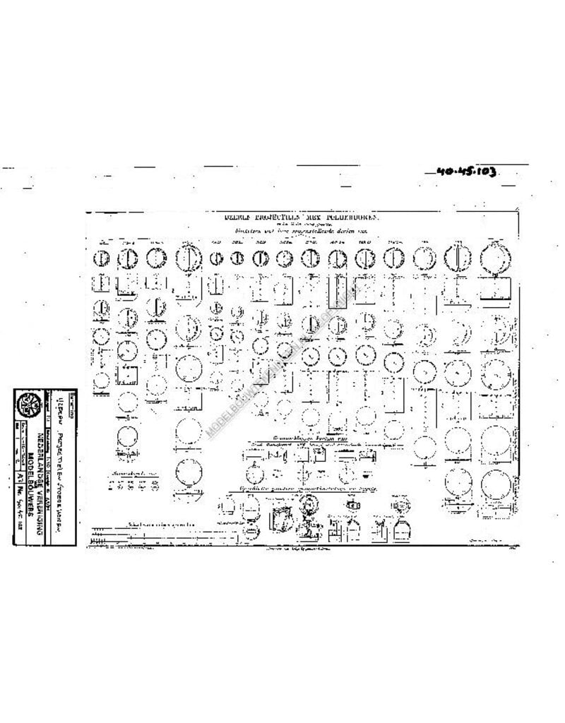 MBT 40.45.103 iron projectiles with accessories