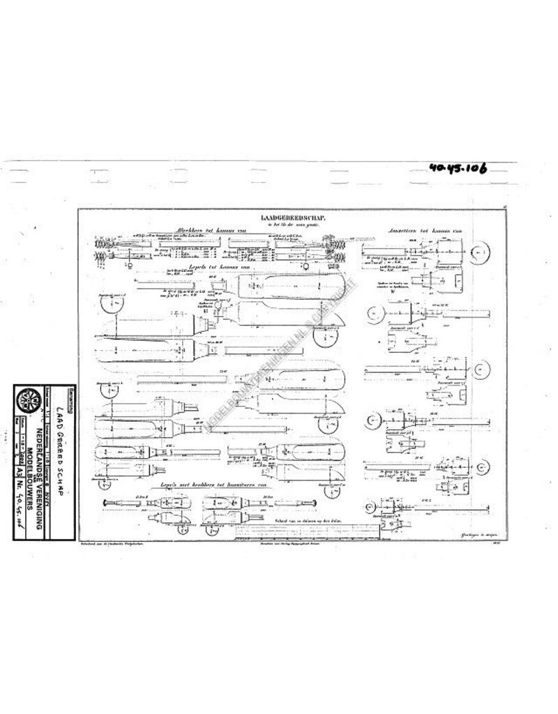 MBT Laadgereedschap - Bouwtekening Schaal 1 : N/A (40.45.106)