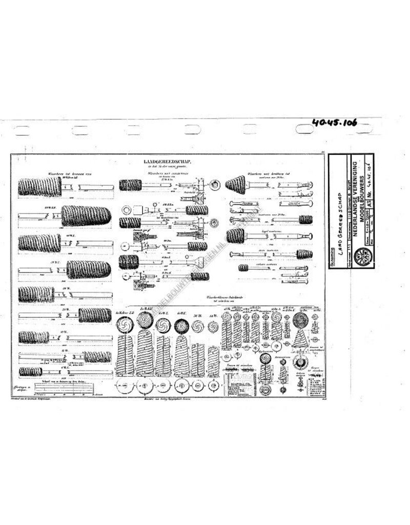 MBT Laadgereedschap - Bouwtekening Schaal 1 : N/A (40.45.106)