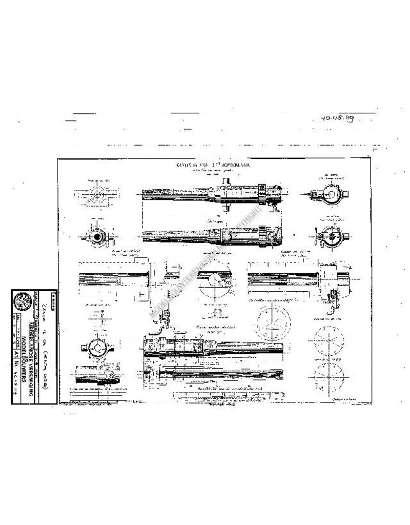 MBT 40.45.119 achterladervan een kanon
