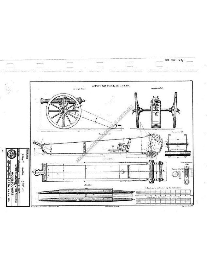 MBT 40.45.124 Lafette Kanone